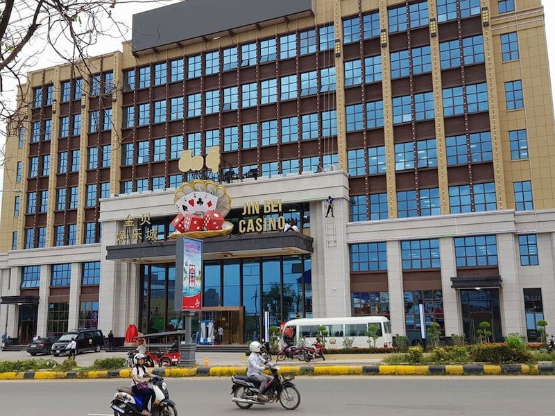 Jin Bei Casino in the southern resort city of Sihanoukville, a magnet for Chinese gamblers visiting Cambodia. The casino is owned by Chen Zhi's Jin Bei Group.
